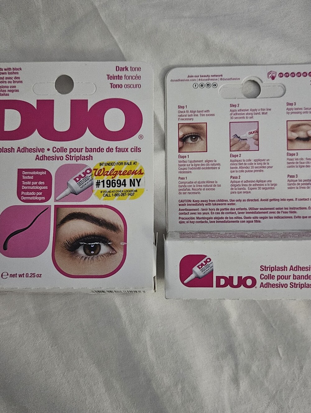 DUO Striplash Adhesive Eyelash Glue - Pink Packaging. *** 2 Boxes